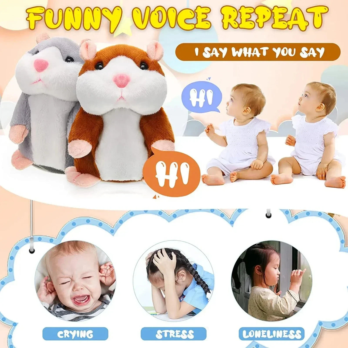 ChatterHam™ 🐹🎤 — Talking & Repeating Plush Hamster