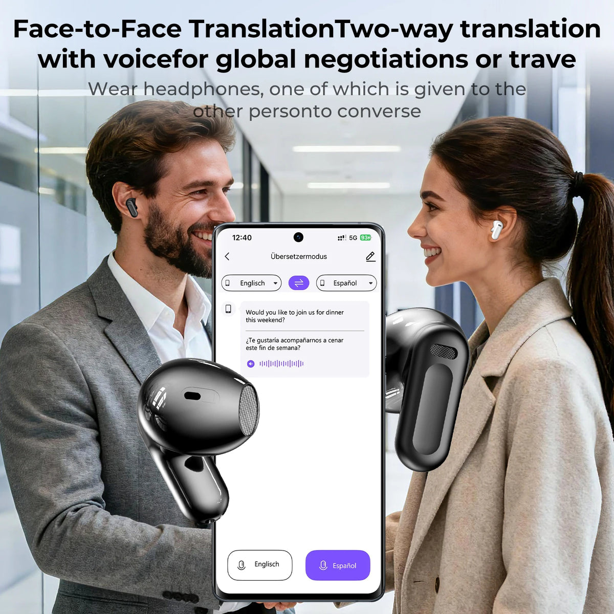 LinguaLink™ Earbuds 🌍🎧 — Smart Translation & Wireless Audio