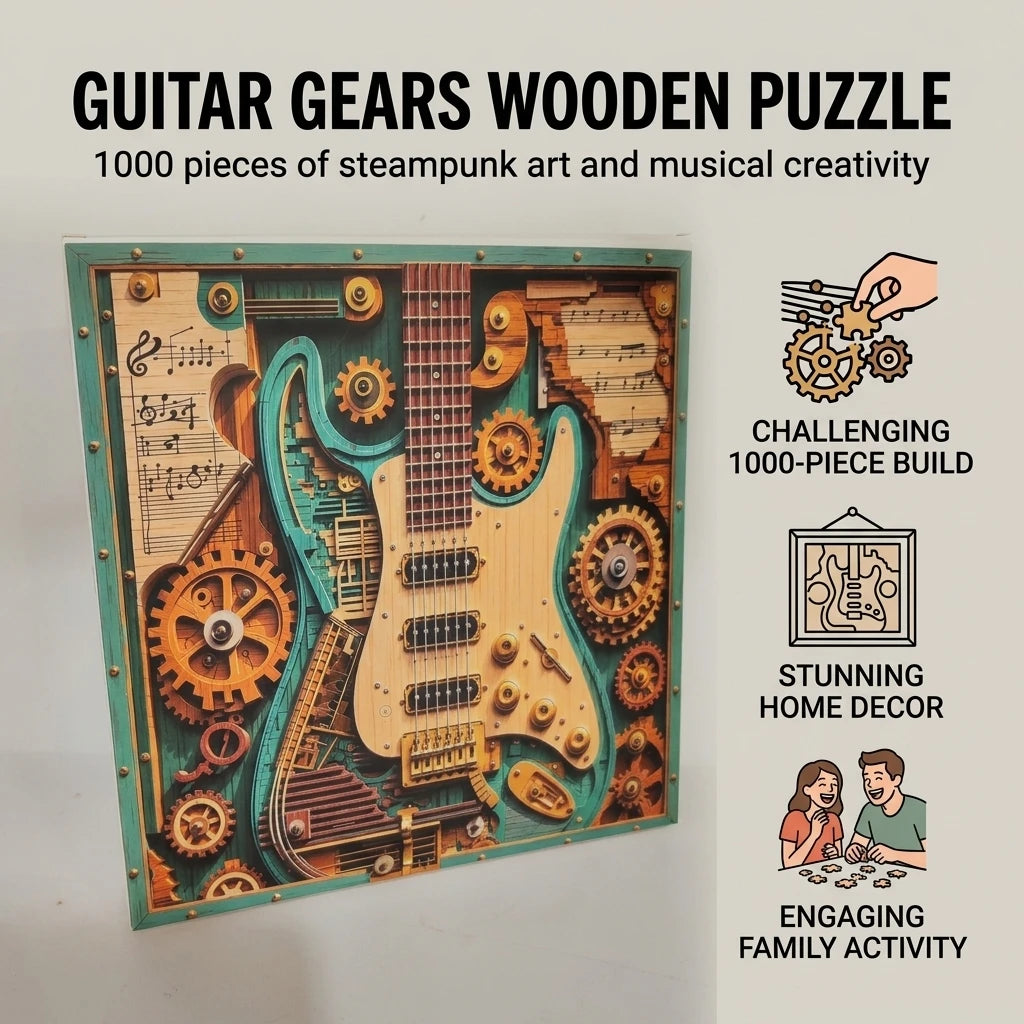 GearTune™ 🎸 Steampunk Guitar Puzzle