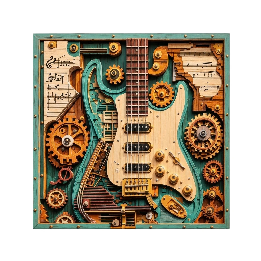 GearTune™ 🎸 Steampunk Guitar Puzzle