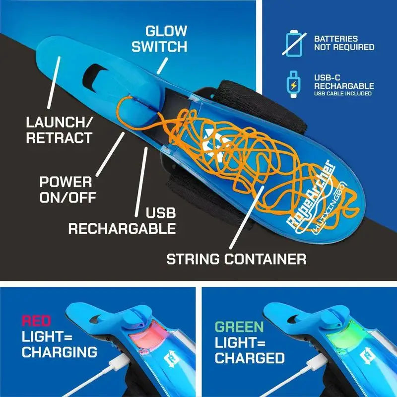 ZipFlash™ ⚡🌈 — Light-Up Wristband Shooter Toy