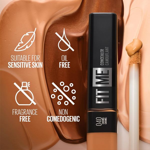 MAYBELLINE New York Fit Me Concealer Face Makeup, 020 Sand, 0.23 oz